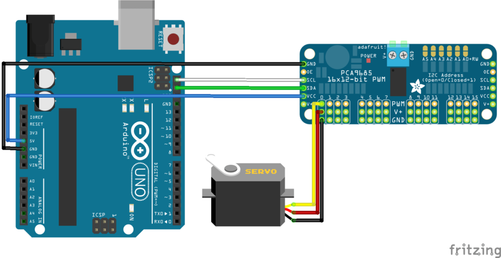 Using a PCA9685 module with Arduino • AranaCorp