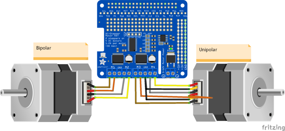 Control Several Motors With Raspberry Pi And The Motorhat • Aranacorp 2571