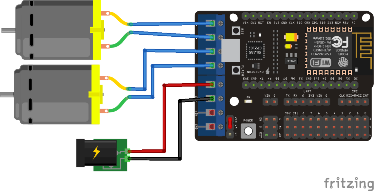 Using The Esp12e Motor Shield • Aranacorp 1073