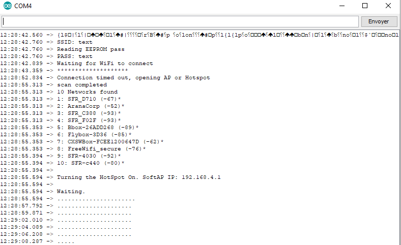 wifi-credentials-config-mode Modifier les paramètres WiFi d'un ESP32 sans téléversement